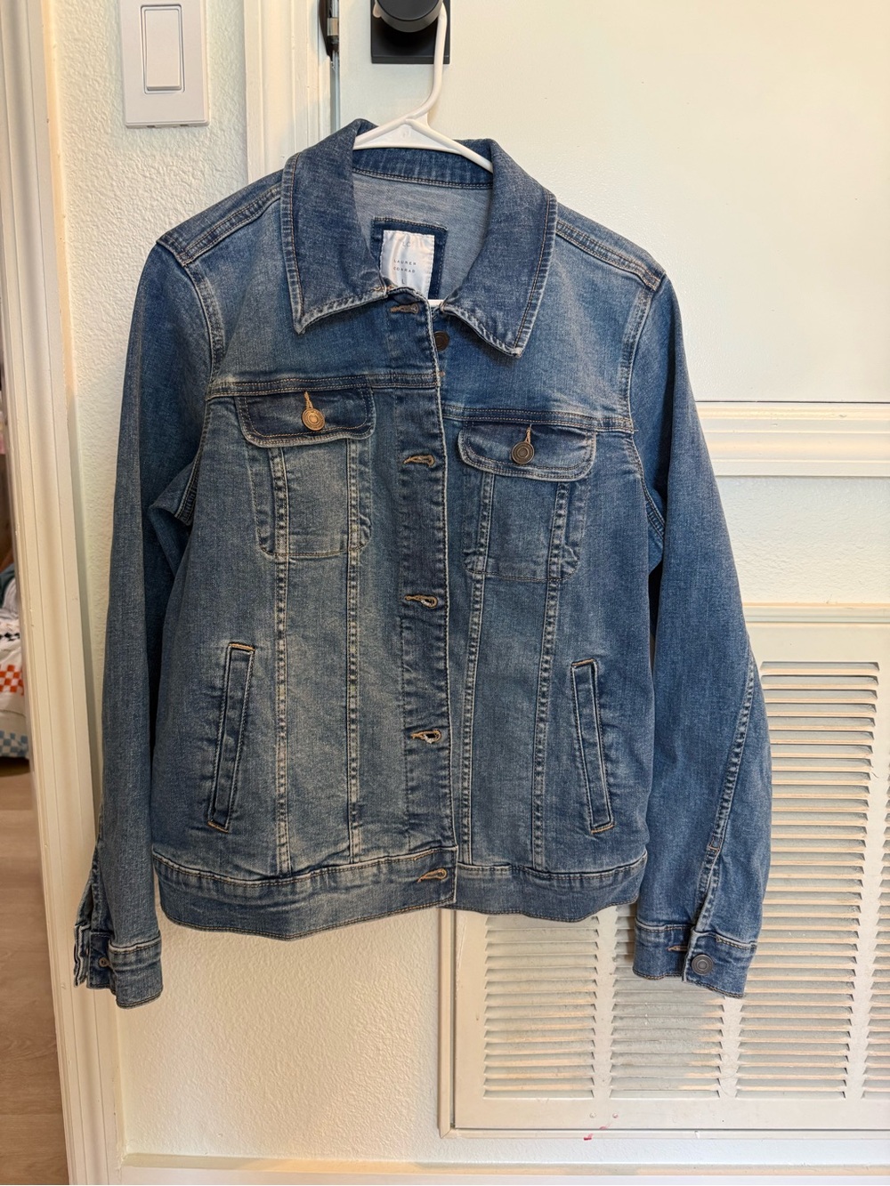 LC Lauren Conrad Medium Blue Denim Jacket for Women